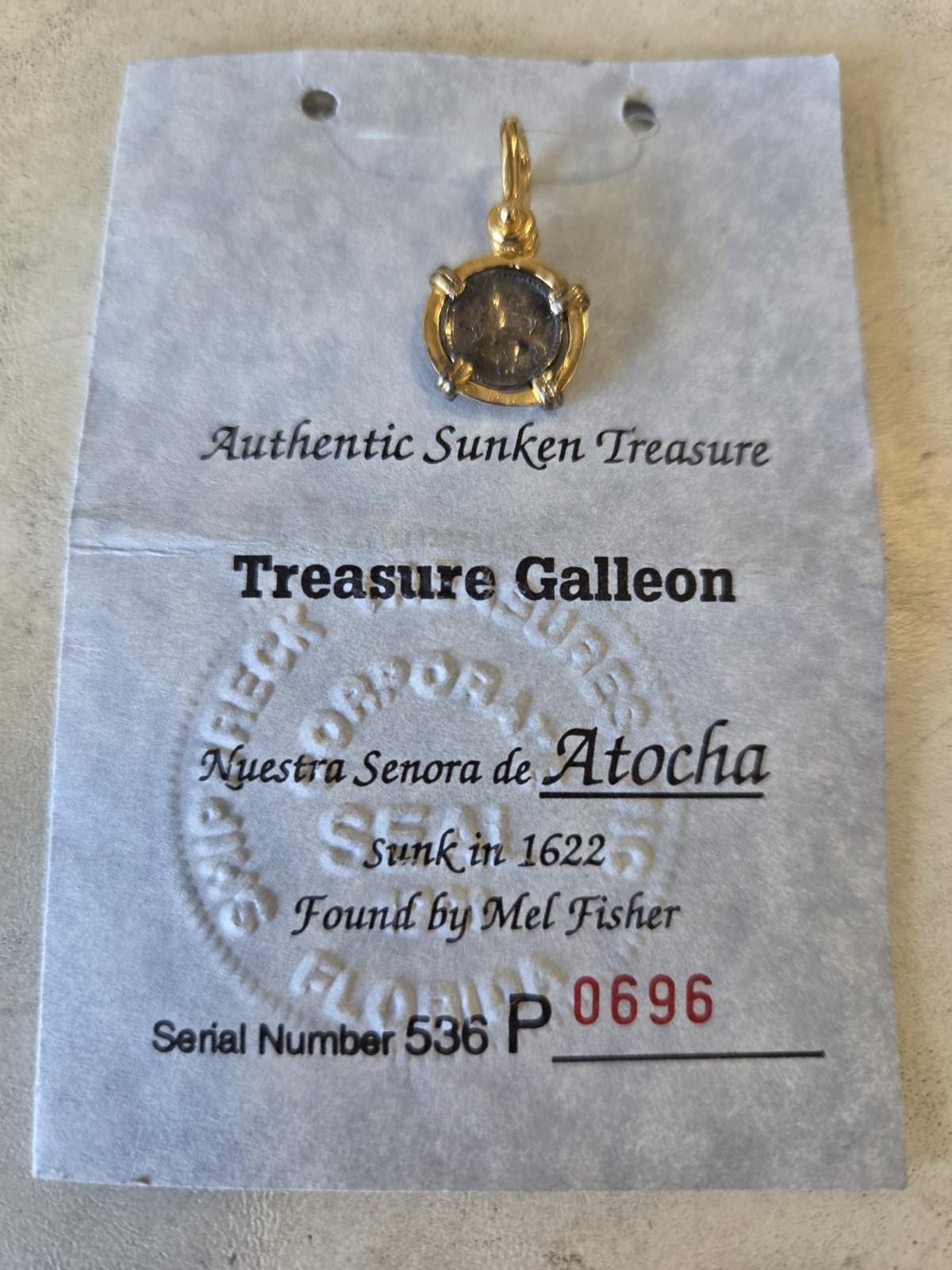 ATOCHA Solid Silver Coin Pendant Handmade From Atocha Silver Bar