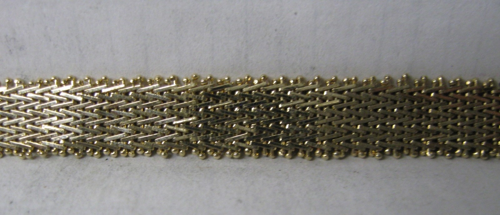 WIDE 14K SOLID GOLD 7 5/8″” RICCIO 9MM BRACELET HEAVY 20.3 GRAMS