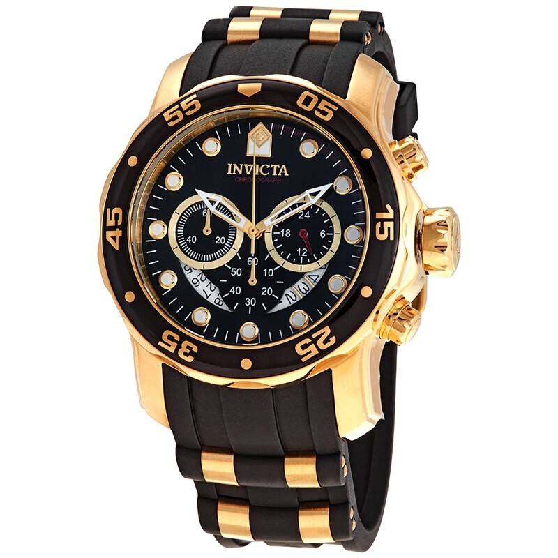 Invicta Pro Diver Chronograph Men’s Watch 6981 Black Dial Stainless Steel Diver