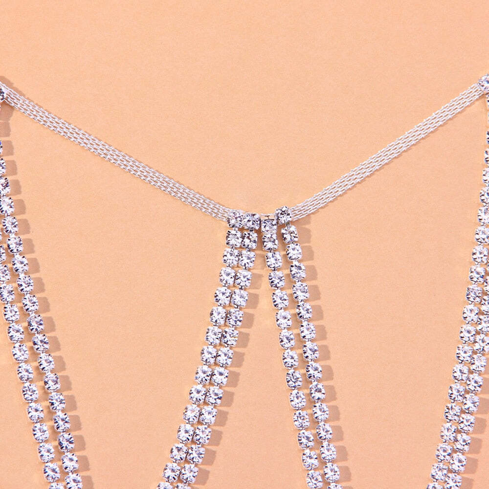 Rhinestone Multi Layered Crystal Leg Chain Thigh Chain Body Chain Body Jewelry