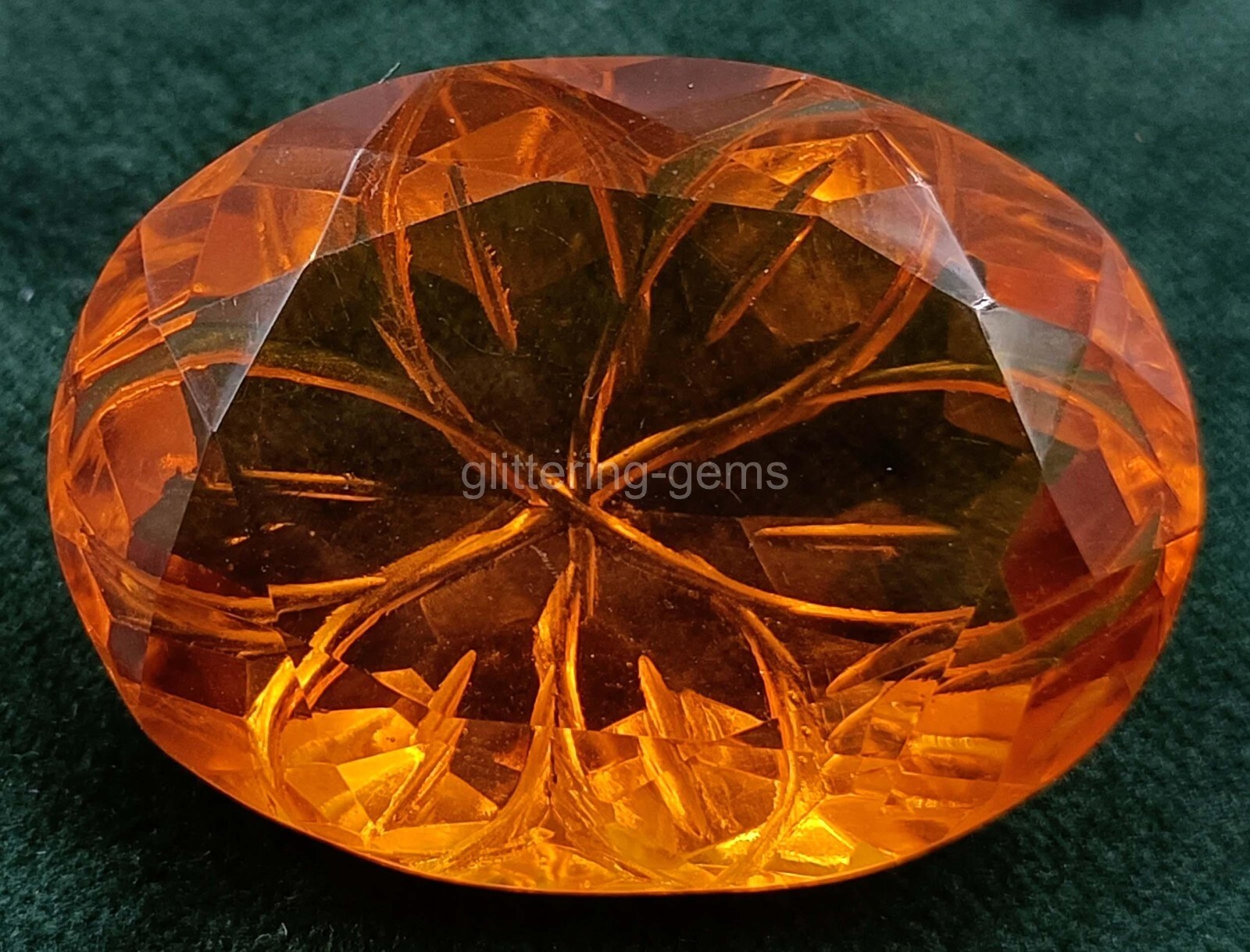 Natural Citrine 99 Ct Orange Oval Cut IGL Certified Transparent Loose Gems 5SDK