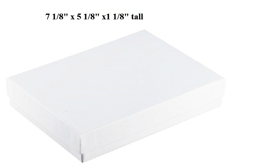 4pc White Gift Boxes Cotton Filled Boxes Large Jewelry Boxes Large Gift Boxes