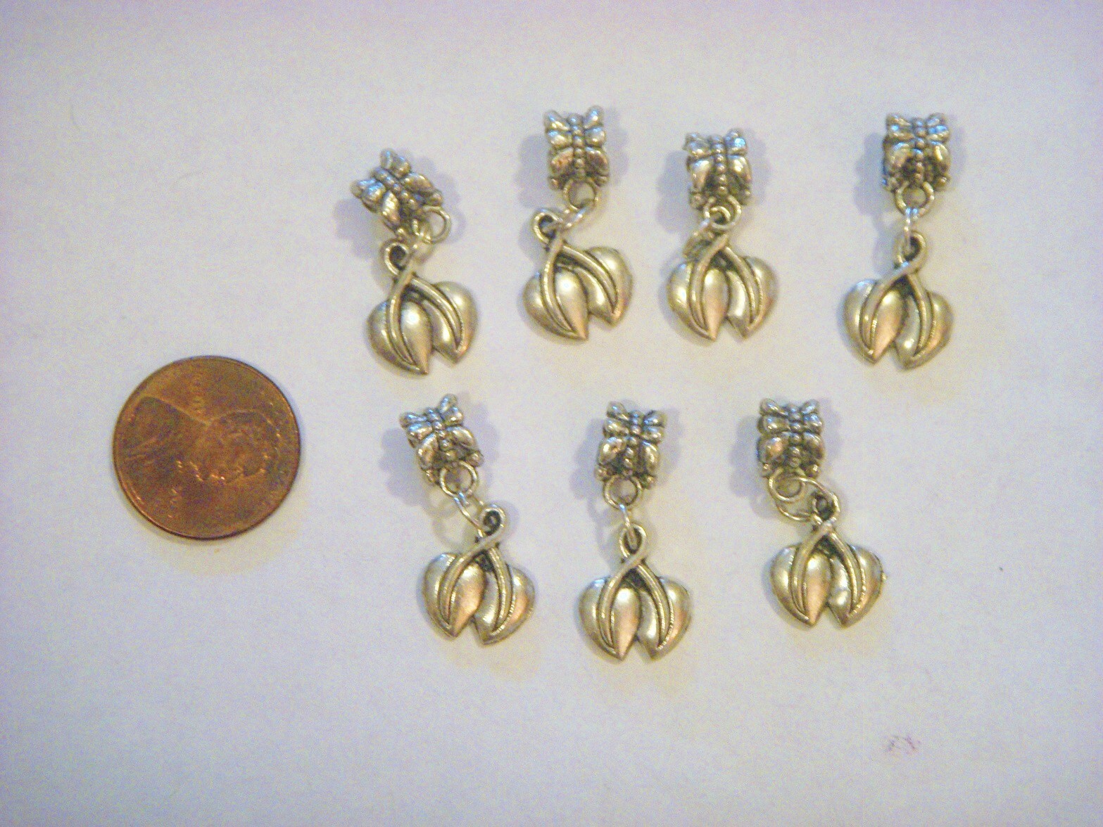 LEAVES – TIBETAN SLIVER SINGLE CHARM DANGLE FOR BRACELETS OR PENDANTS