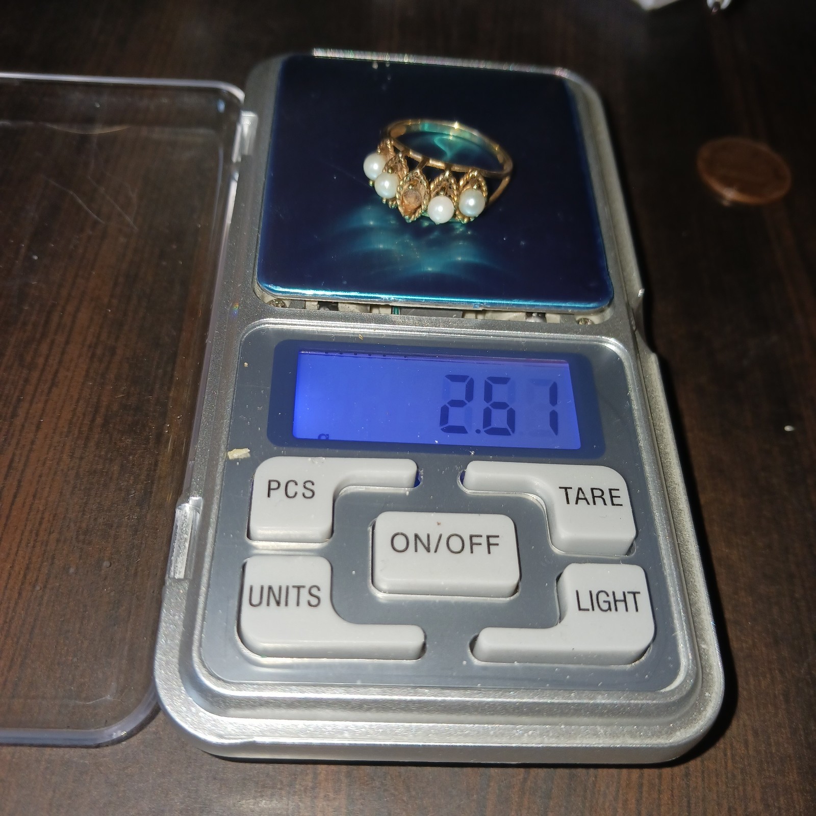 Gold Scrap Ring 2 grams Plus (Including stone ) 10k , Missing Stone