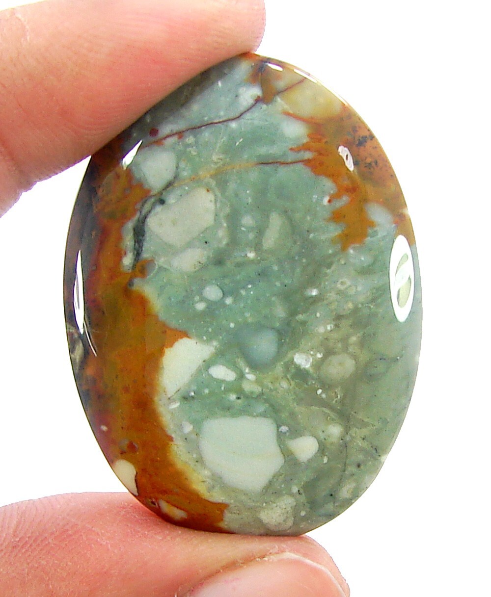 47.30 Ct Natural American Jasper Loose Gemstone Cabochon Wire Wrap Stone – 1497