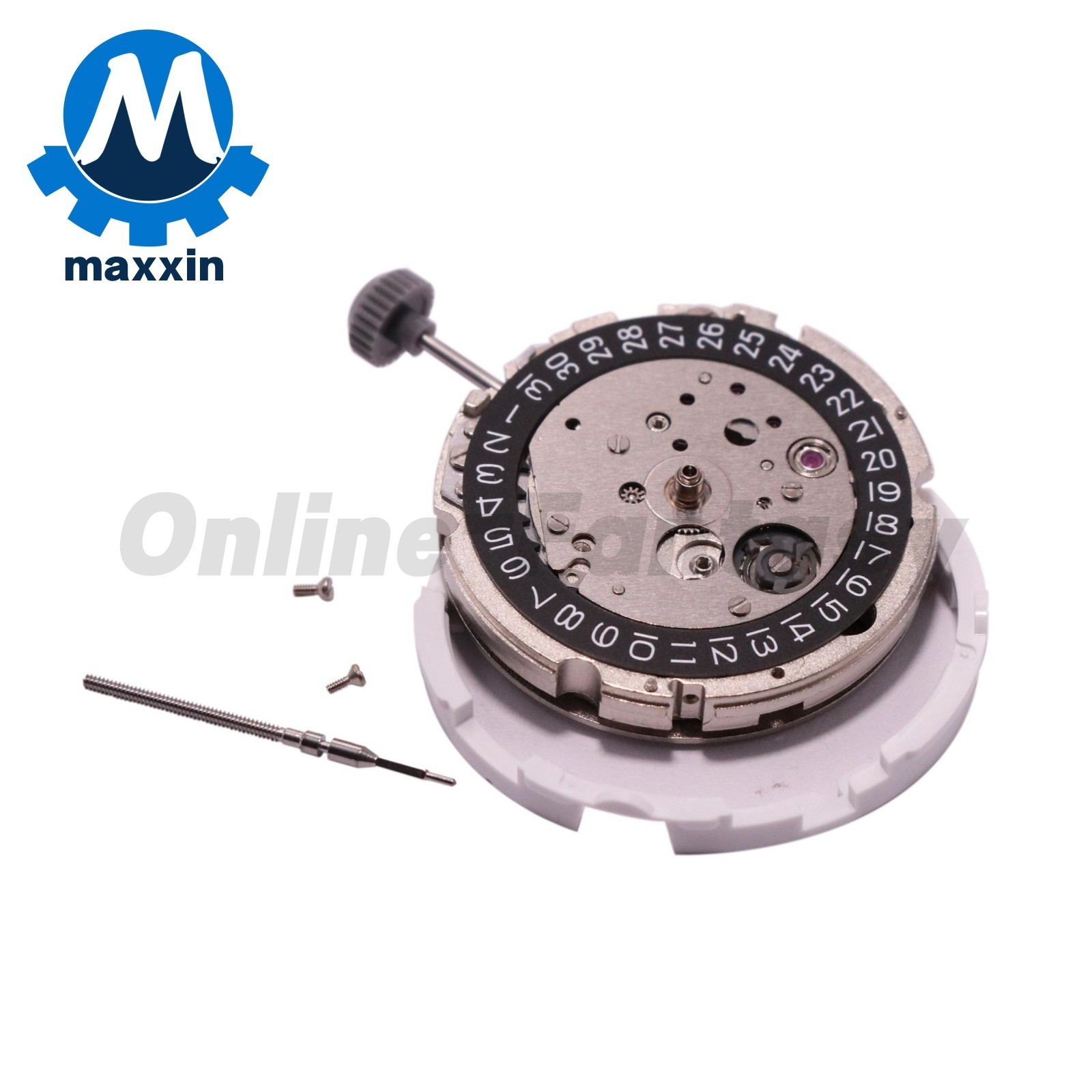 21 Jewels Automatic Movement Date at 3:00 w/ Disc Wheel For Miyota 8215/821A