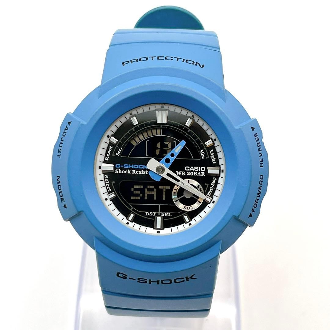 CASIO G-SHOCK AW-582E Analog-Digital Men’s Watch, Working Condition, Blue