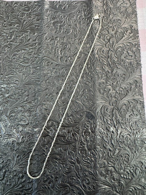 Sterling Silver 925 Herringbone Snake Chain Necklace 18″ Italy Style 5.7g