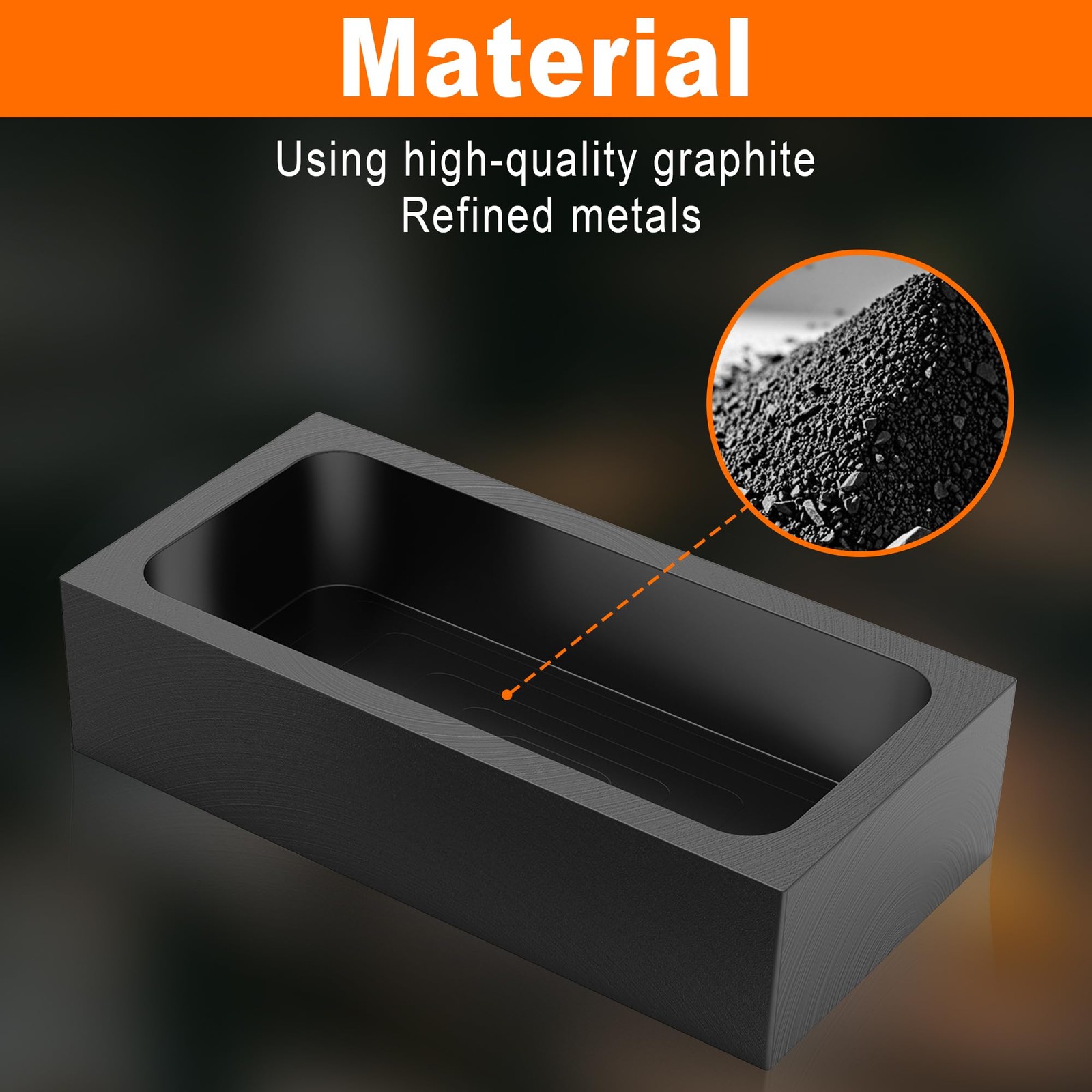 2-Pack 2.2lb Graphite Ingot Molds for Gold Silver Copper Aluminum Brass…