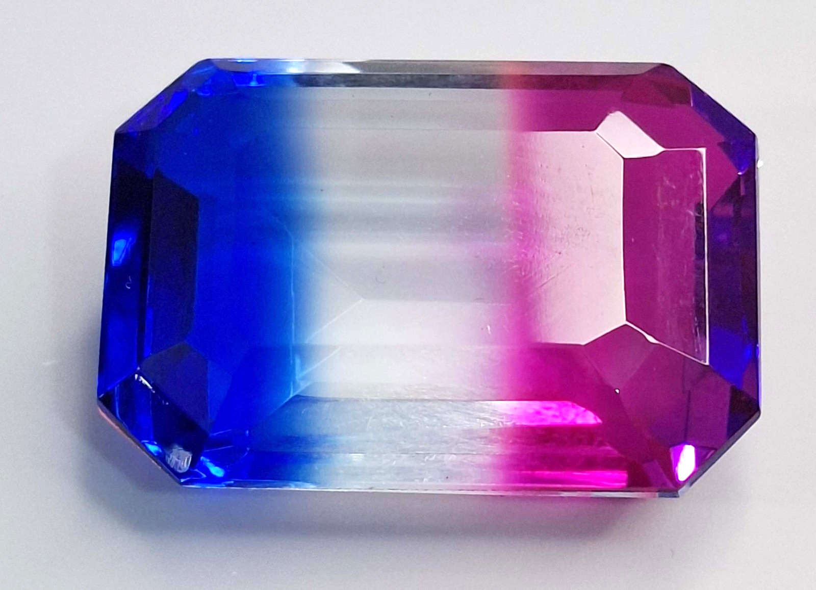 Bicolor Tourmaline Emerald Cut 50-52 Ct Fantastic Natural Loose Gemstone SP315