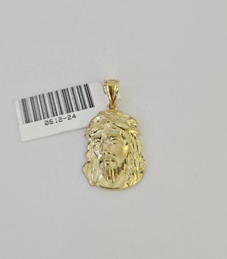 10k Jesus Head Charm Pendant REAL 10Kt Yellow Gold Genuine