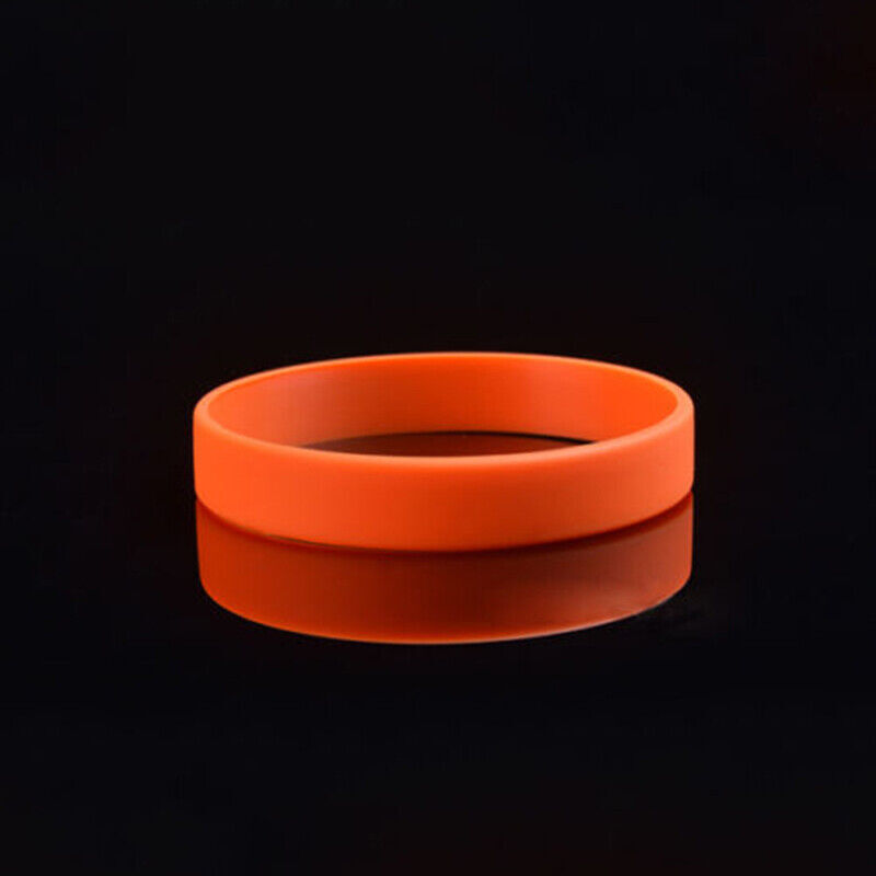 10 Pcs Silicone Rubber Bracelet Solid Wristband, Blank Rubber Band, Multicolor