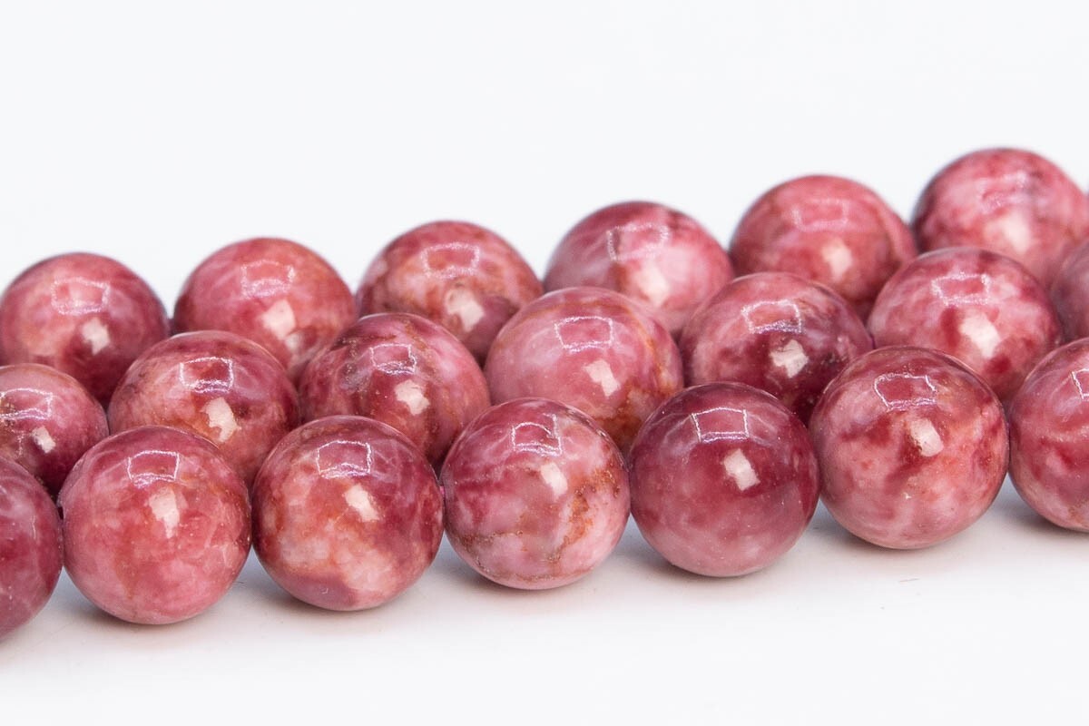 Brick Pink Magnesite Turquoise AAA Round Gemstone Loose Beads 6/8-9/10/12MM