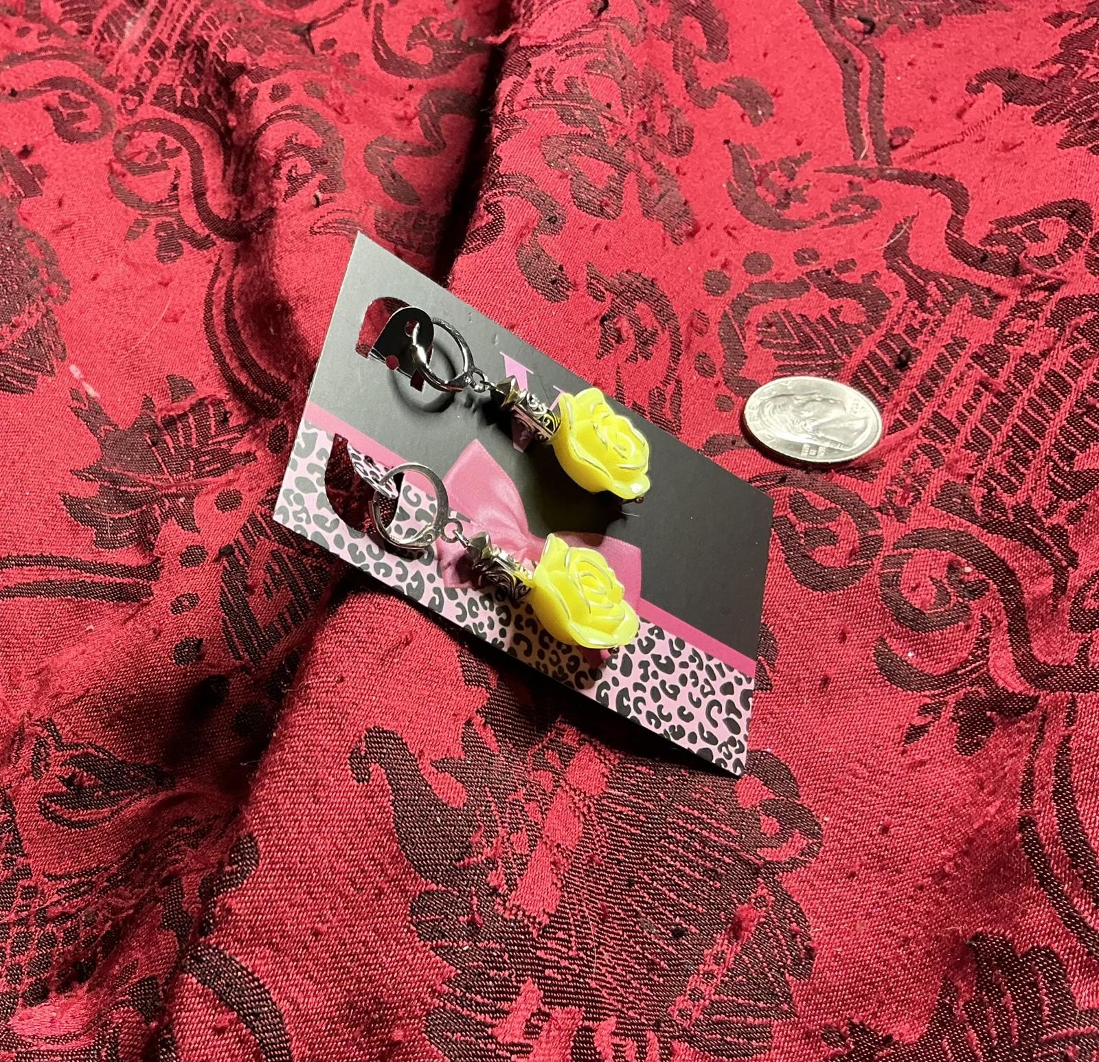 Yolk Yellow Rose Earrings