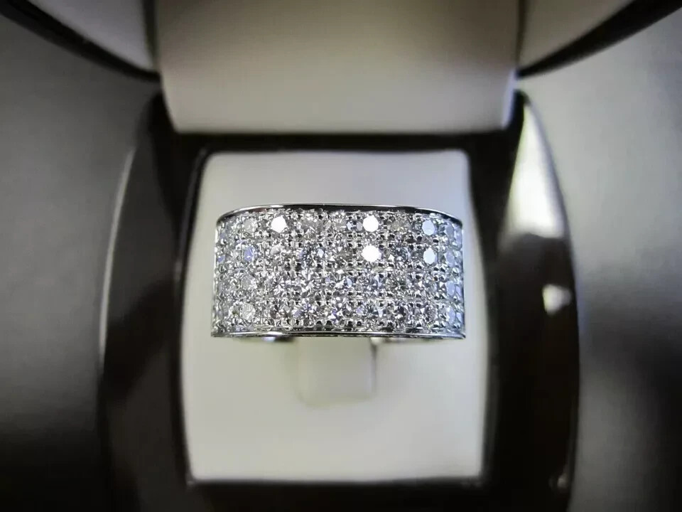 Men’s 3 Ct Round Cut Moissanite Cluster Engagement Ring Real 925 Sterling Silver