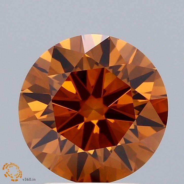 Lab Grown Round 2.63 Fancy Vivid Orange VS1 IGI Certified CVD Diamond ROUND