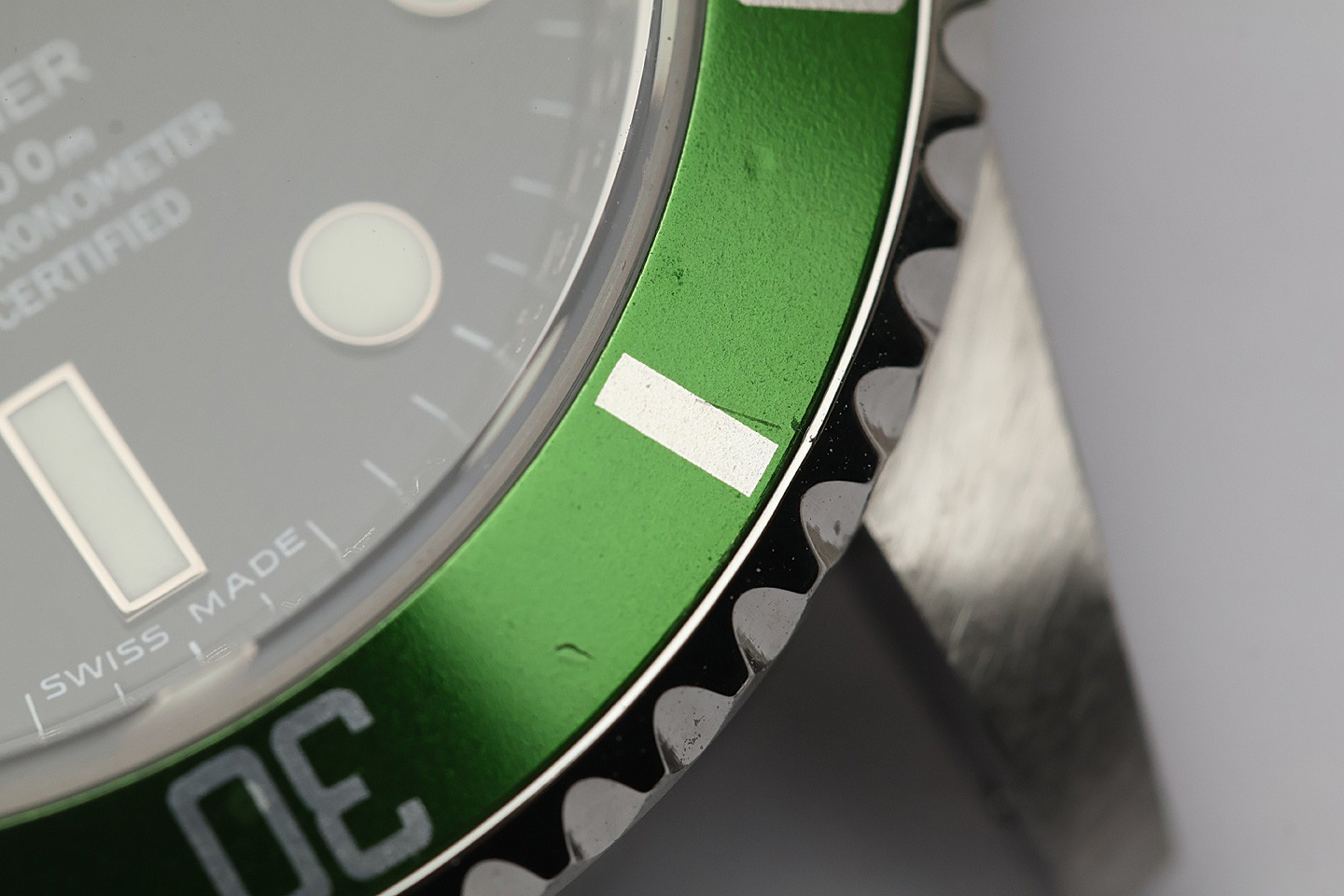 2008 CARD ROLEX SUBMARINER DATE 16610LV KERMIT BLACK NO HOLES STEEL 40MM WATCH