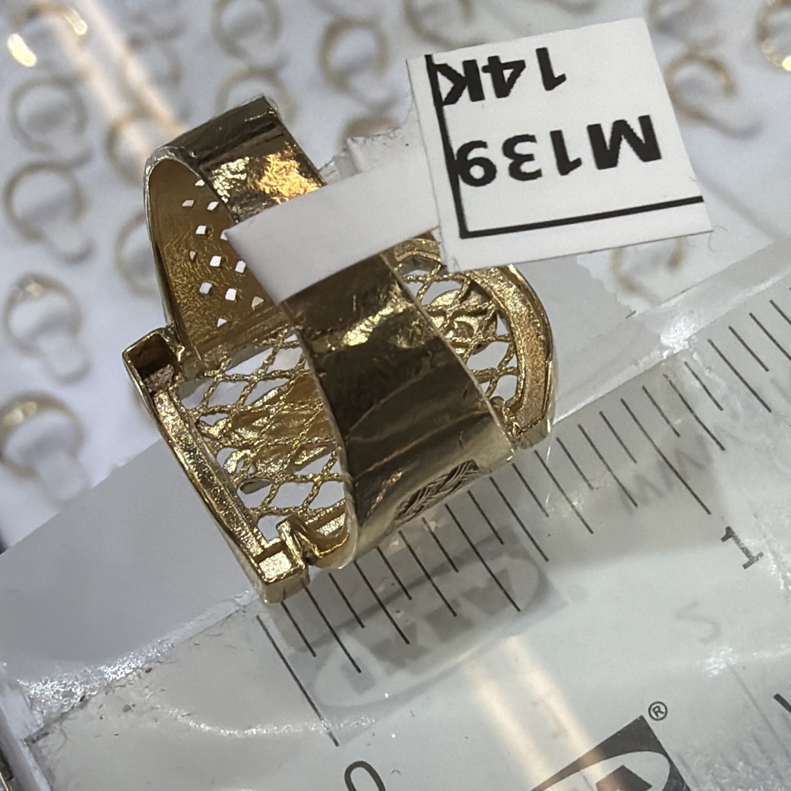 14 K Solid Yellow Gold San Judas Ring Sizable