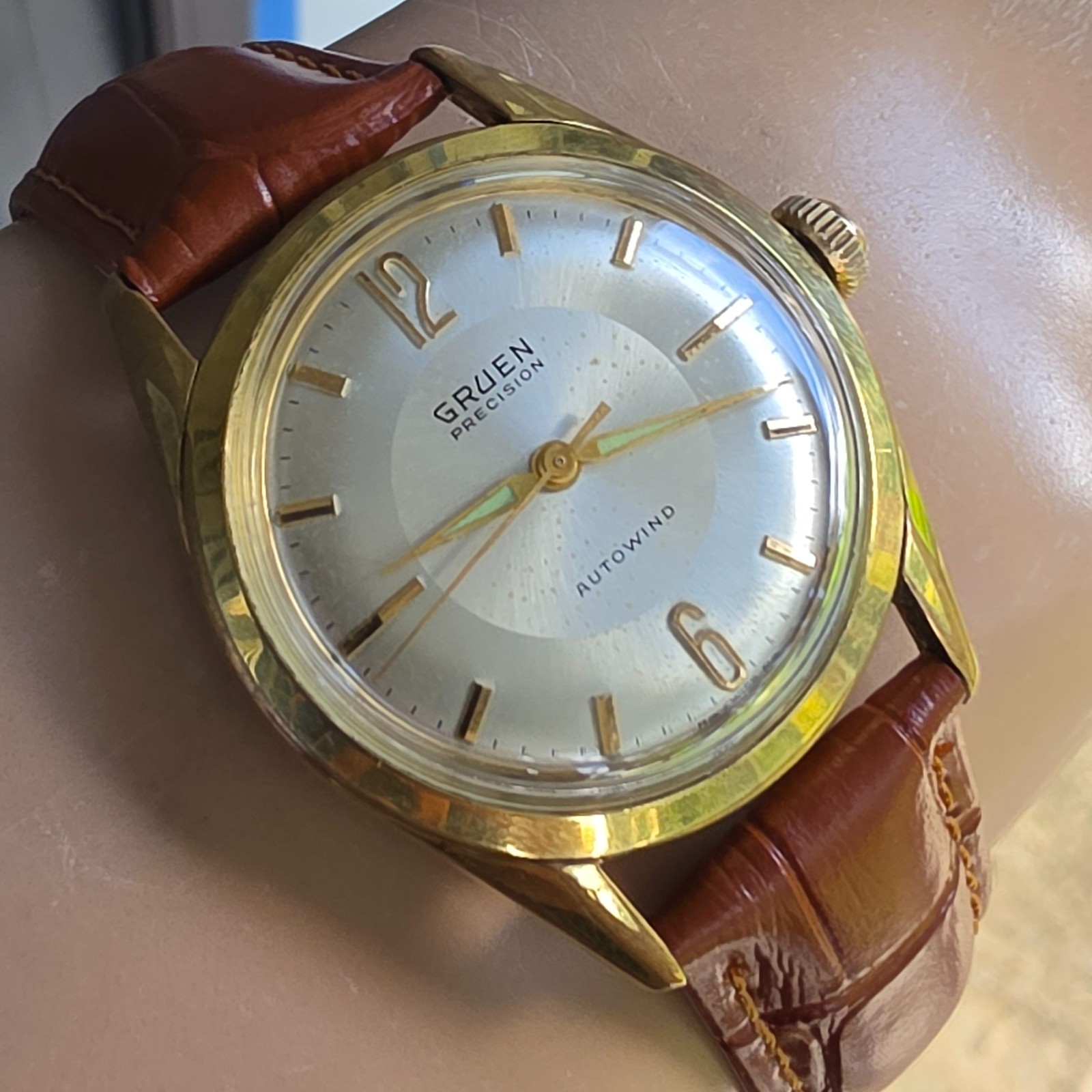 Vintage GRUEN men’s automatic watch N710SS SWISS 1960s