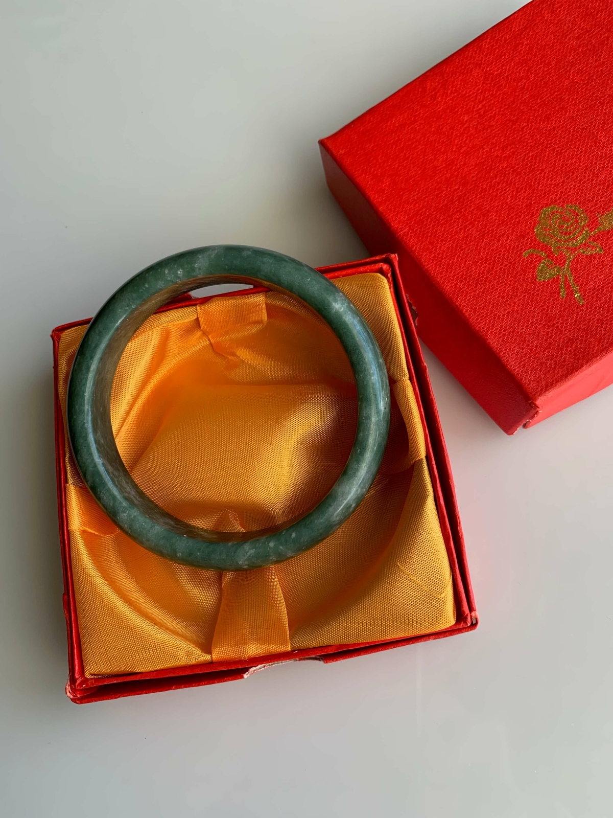 Gorgeous Natural Real Chinese Green Jade Bangle Bracelet Emerald Green 57 58 mm
