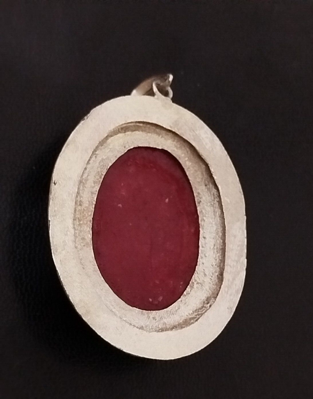 Stunning African Red Ruby Moroccan Handmade Solid Silver 23.2g 65.2mm