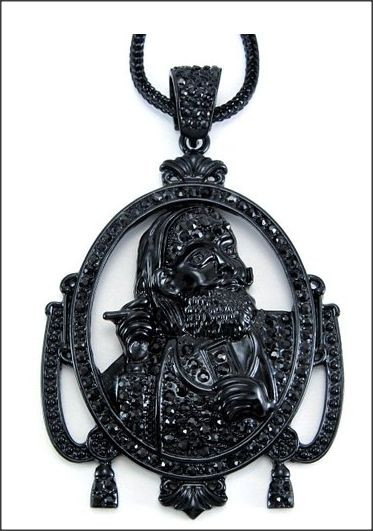 LARGE ICED ZIG ZAG PENDANT (NO CHAIN INCLUDED) HIP HOP CZ WIZ KHALIFA