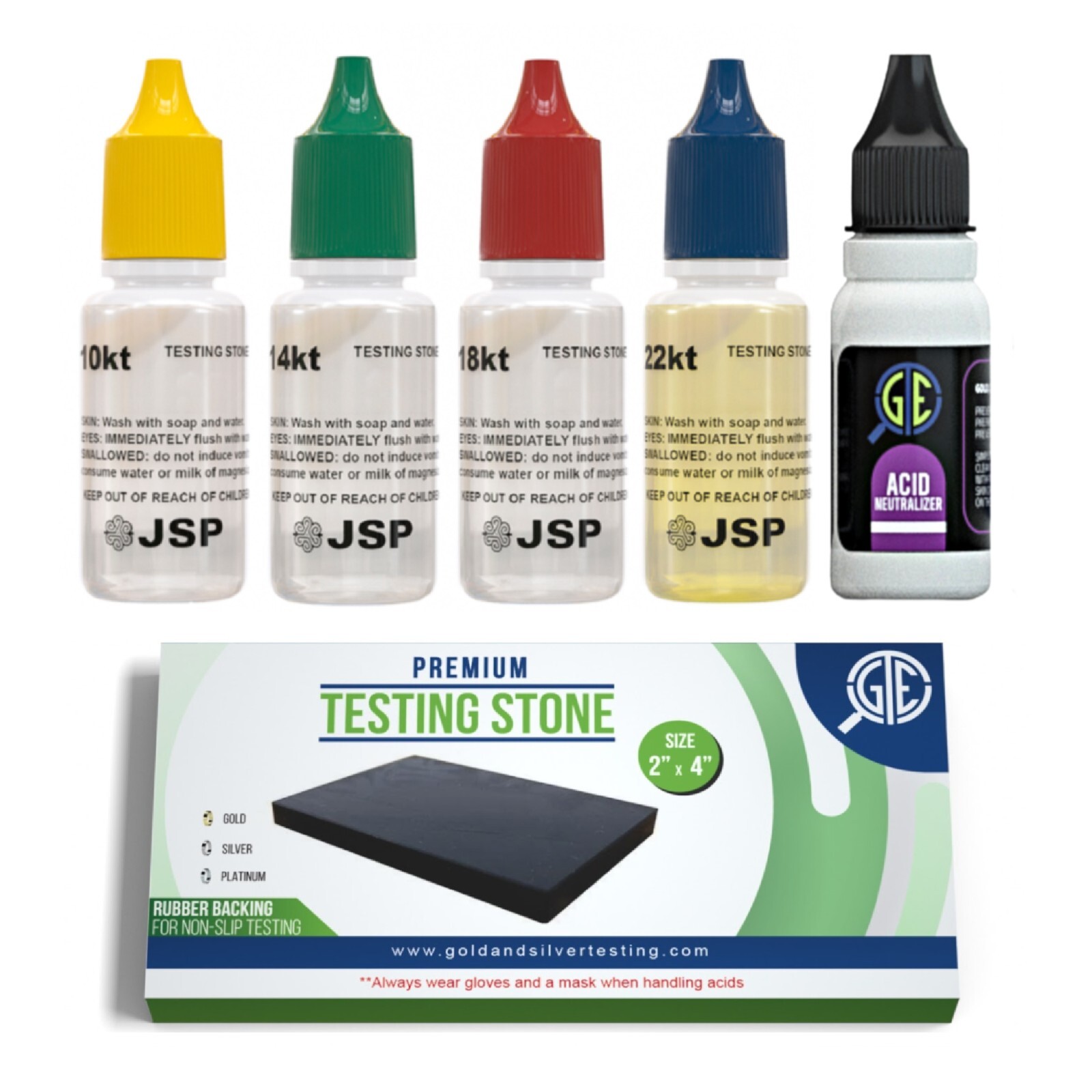 Gold Jewelry Test Kit 10K 14K 18K 22K 24K Tester 999 Diamond Gemstone Metal Test