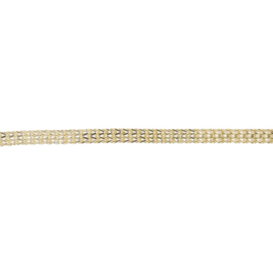 4.2mm Fancy Link Chain 7.25″ Bracelet 14k Yellow Gold Türkiye 3.37 Grams