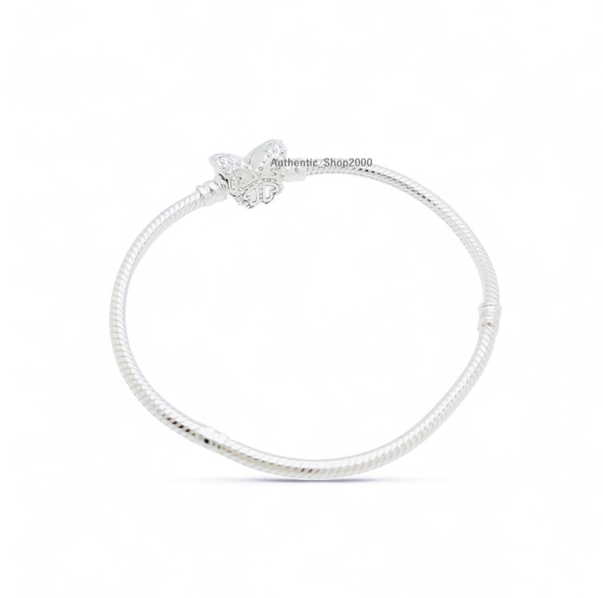 NEW 100% Authentic PANDORA 925 Butterfly Clasp Snake Chain Bracelet 590782C01