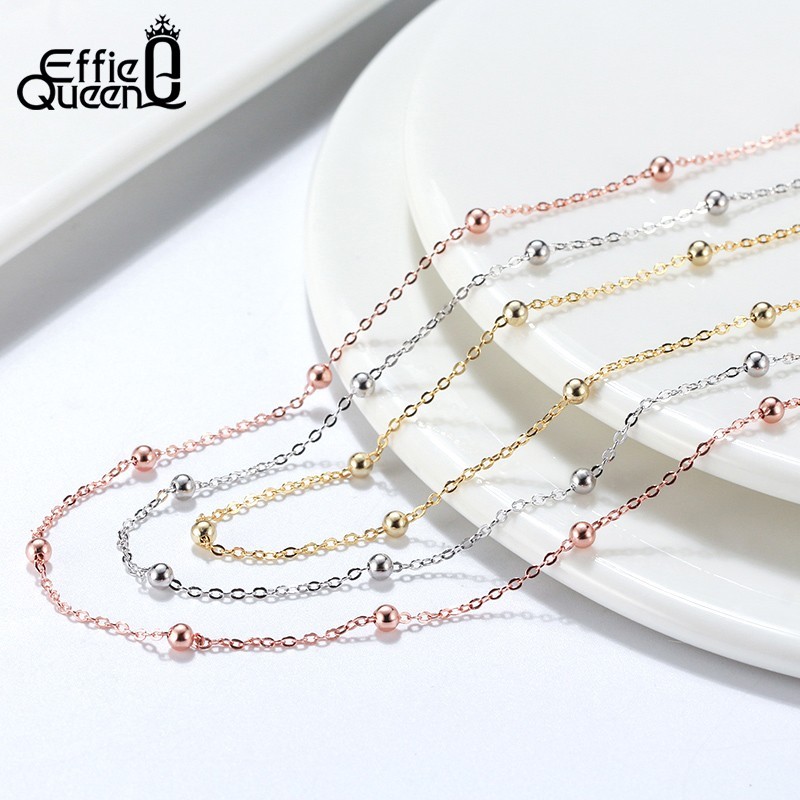 925 Sterling Silver Box Chain Necklace Men Women 16-24in Snake Figaro Rope