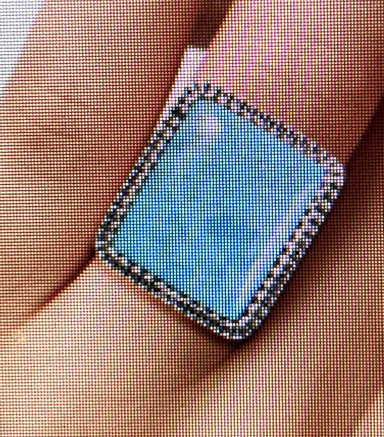 Kingman Turquoise Statement Ring 6 Sterling Silver 9.40 Grams 12.00 ctw