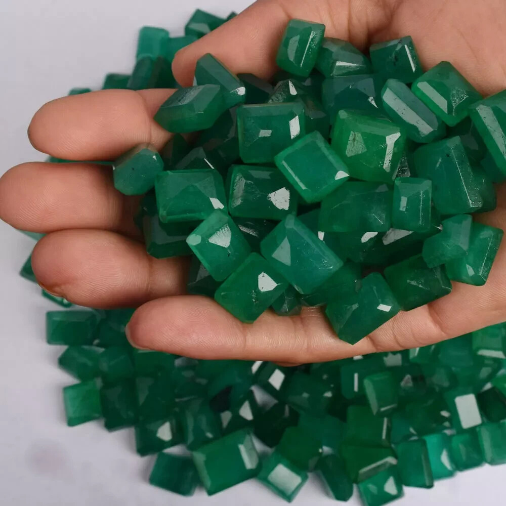 200 Ct Emerald Cut Natural Green Emerald Lot IGL Certified Loose Gemstones M25
