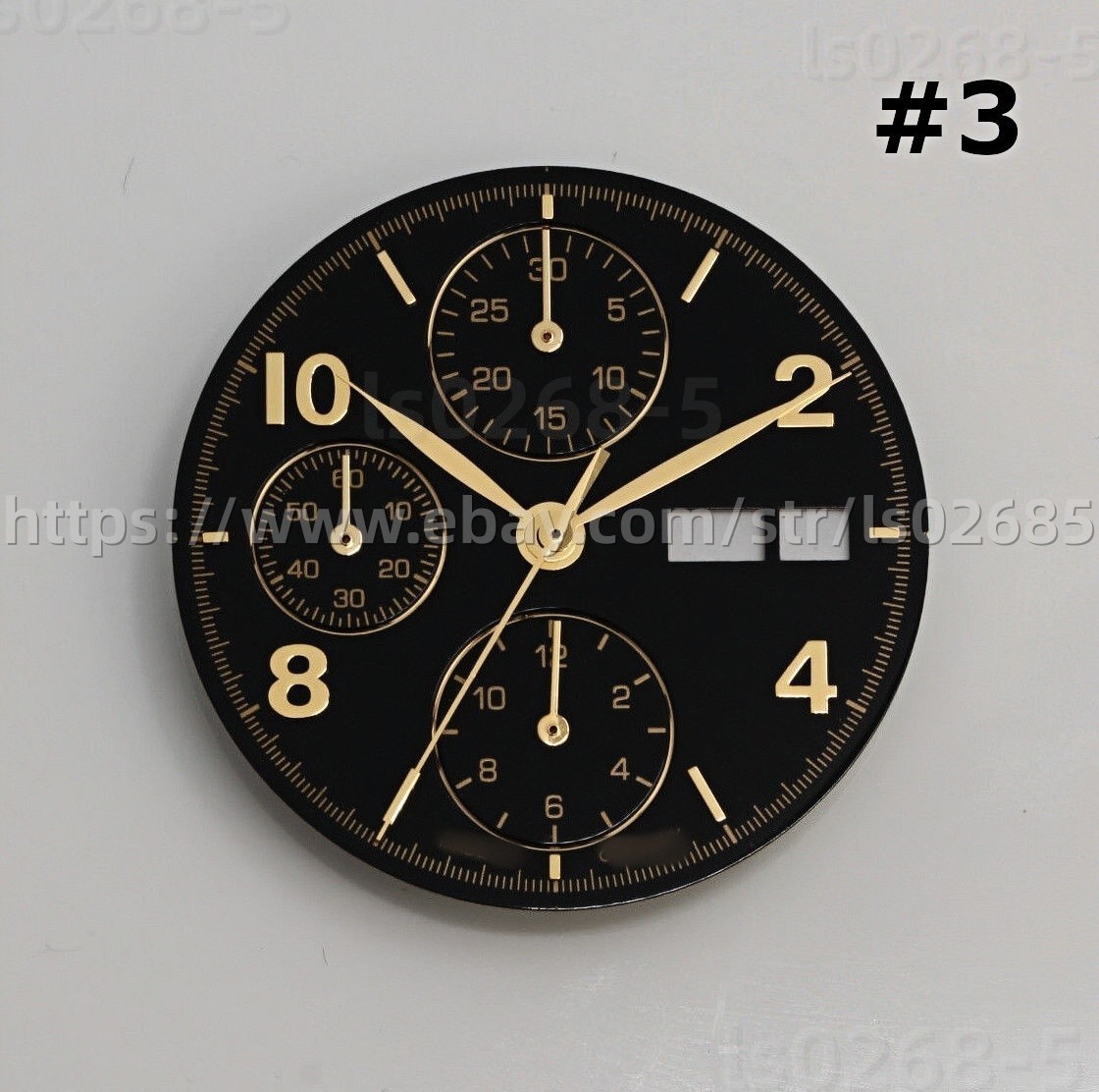 DIY SET for ETA 7750 watch case + dial + hands sapphire 38mm 10ATM NEW