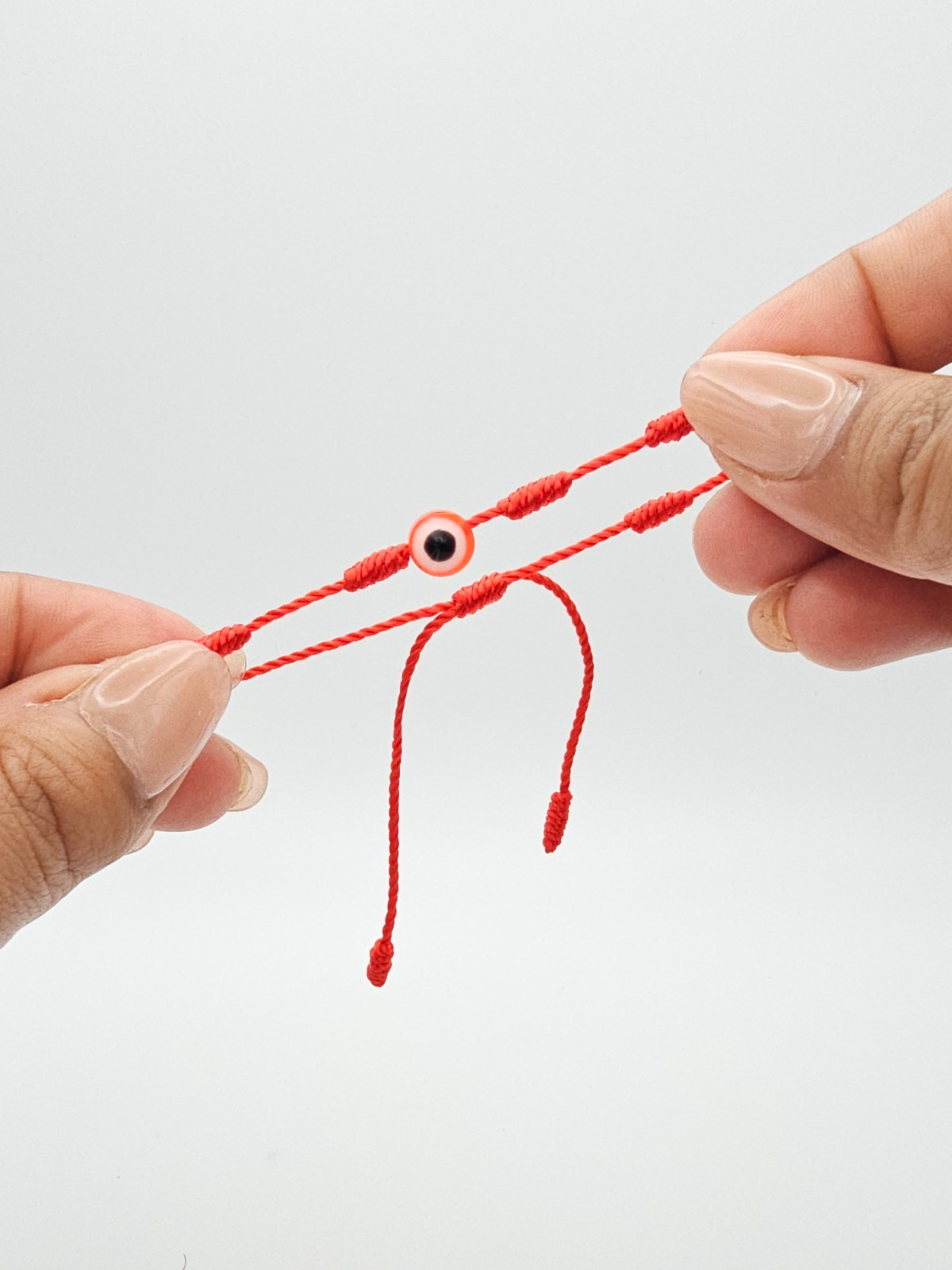 Bracelet Evil Eye 7 Knots -Pulsera ojo turco Rojo ajustable Good Luck Protection