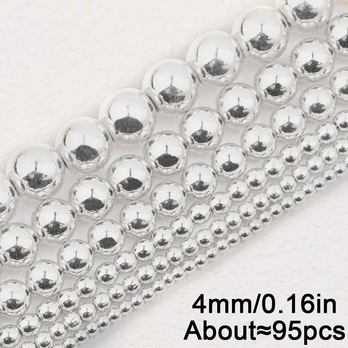 Sterling Silver Smooth Beads Ball Chain Necklace 4MM/6MM/8MM/10MM Jewelry