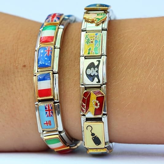 Starter Bracelet & Playing Cards Flush Italian Charm – Vintage 90s Style CT3571