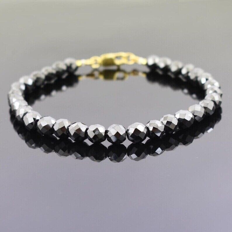 5 mm Black Diamond Unisex Bracelet 7.5 Inches Quality AAA Certified