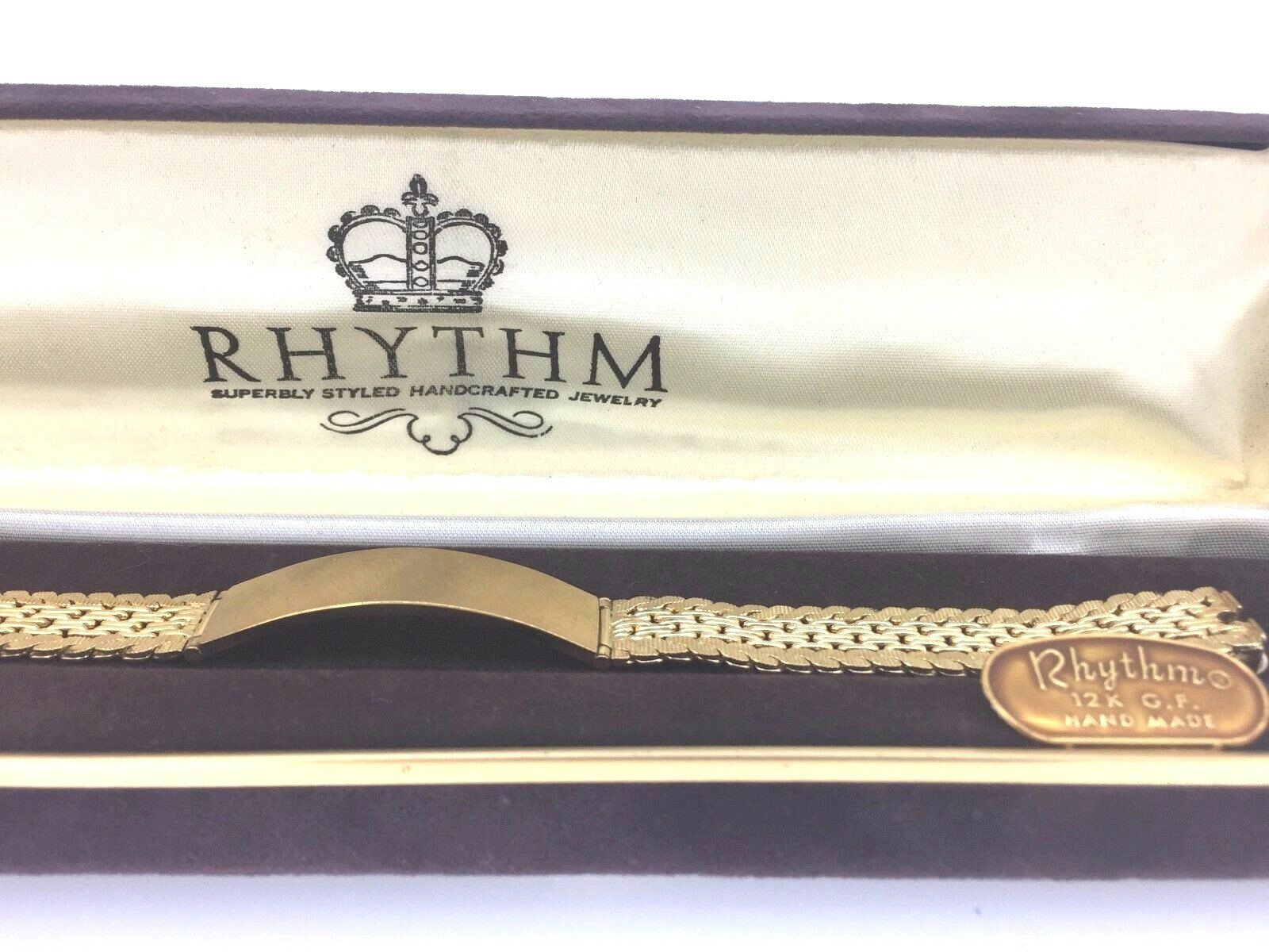 Bracelet Rhythm ID Identification 12K Gold Filled Handmade Fancy Unique 7.5 in