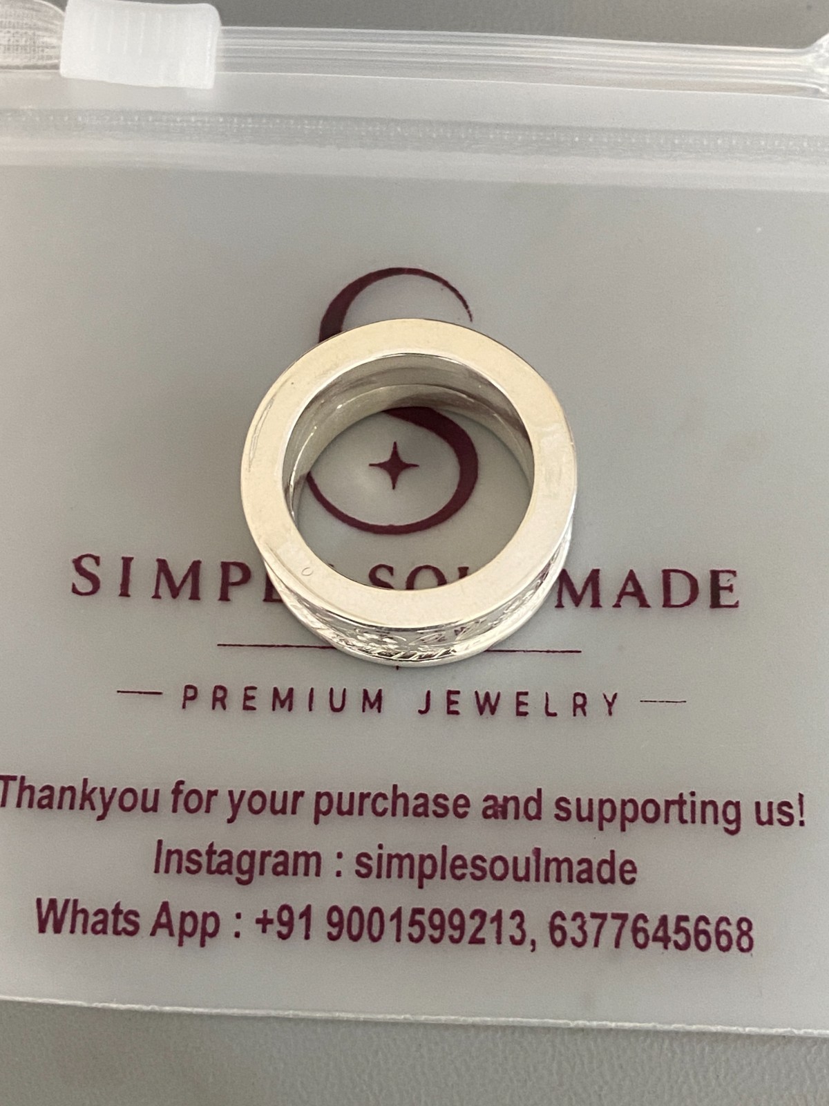 925 Sterling Silver Flower Spinner Ring Floral Meditation Band Wide