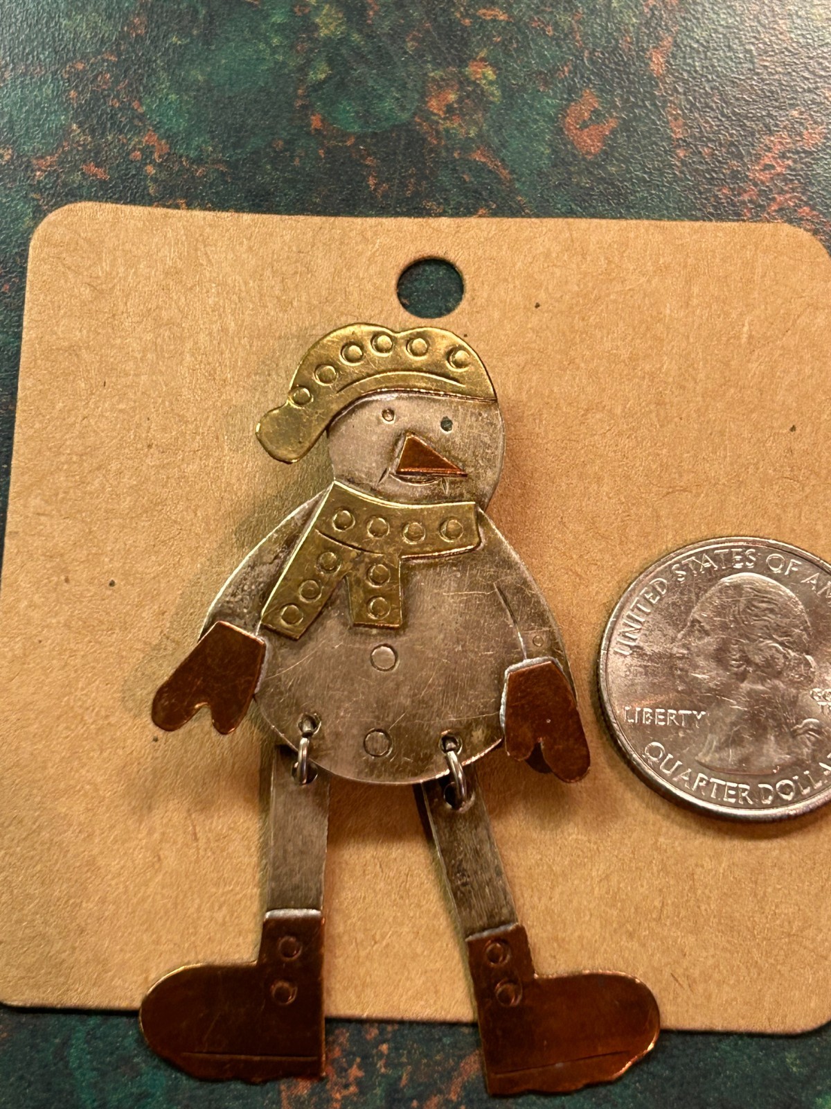 Snowman Pin! Hand made and no doubt one of a kind!
