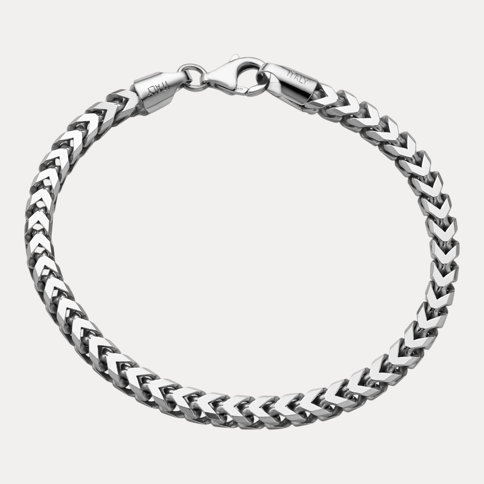5mm Franco Link Bracelet – Real Solid 925 Sterling Silver Or 14k Gold Vermeil