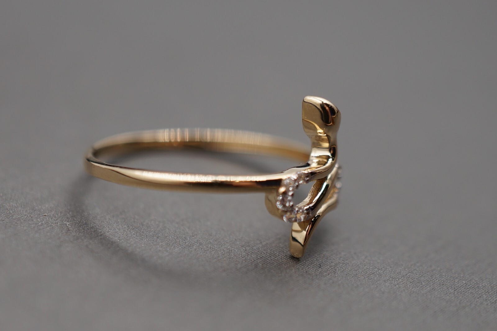 1.00 Ct Round Cut Simulated Diamond Wedding Snake Ring 14k Yellow Gold Plated