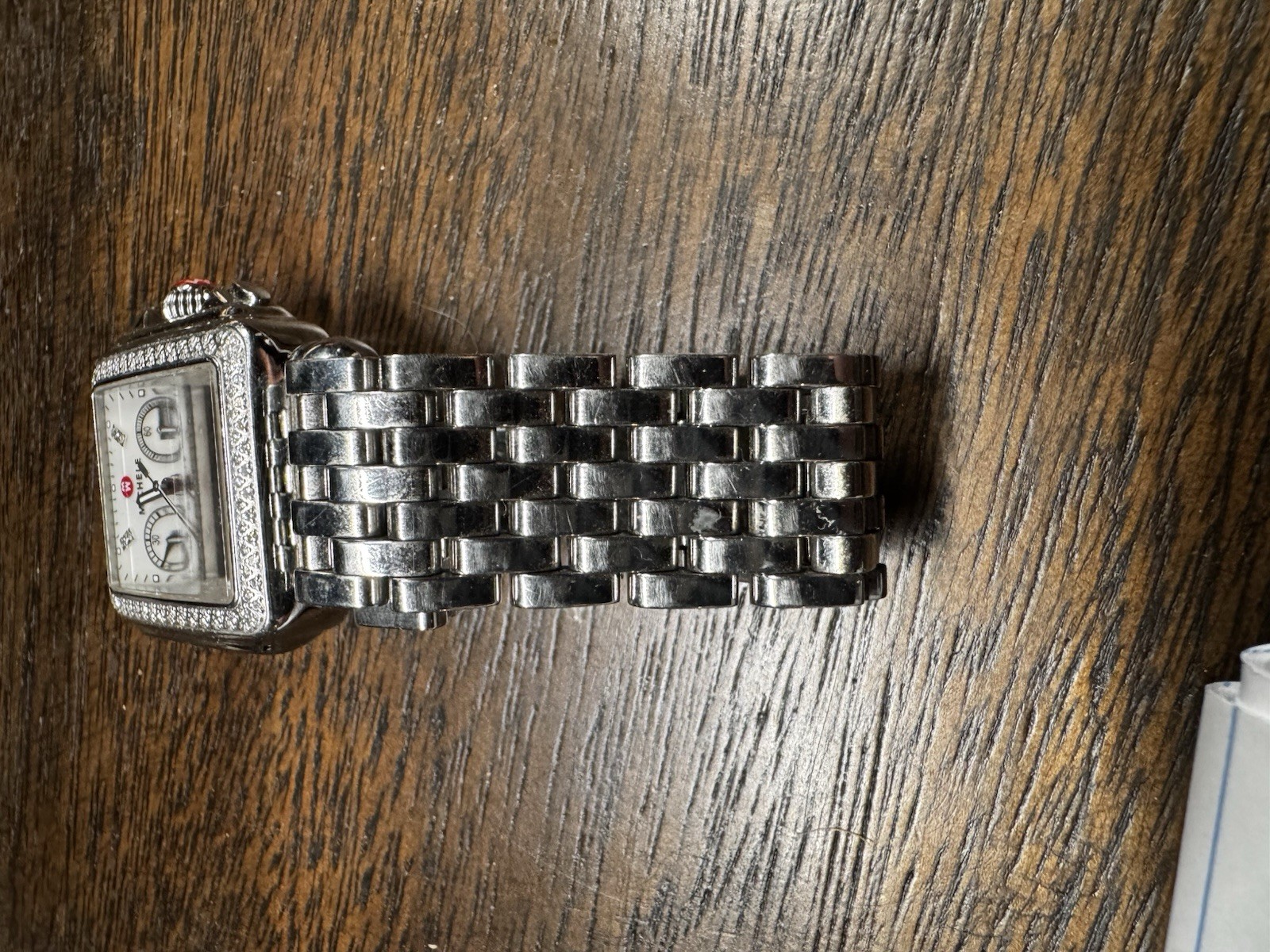 Michele Deco Diamond Chronograph MWW06T000046 Diamond Bezel Swiss Women’s Watch