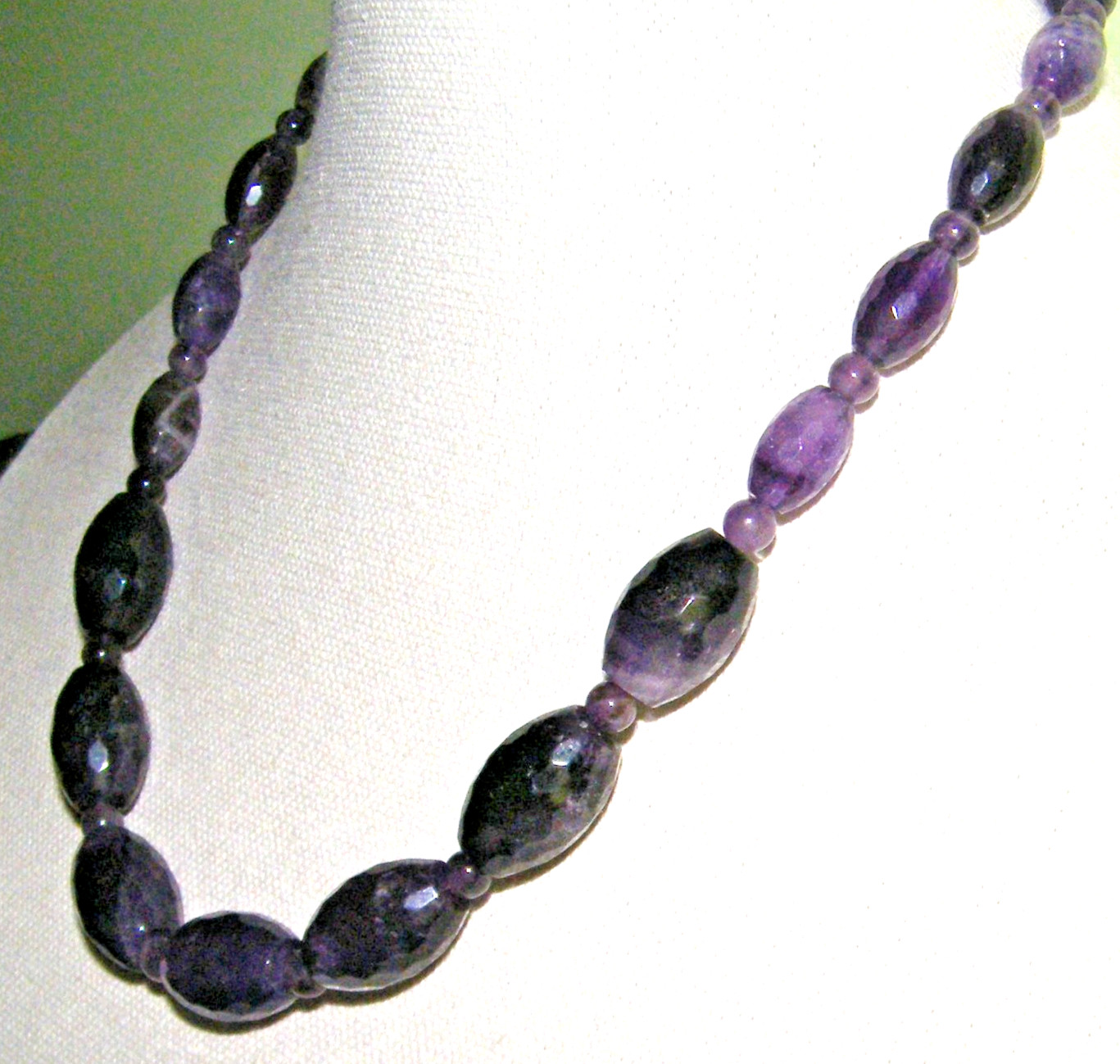 Jay King DTR Purple Amethyst Faceted Nugget Bead Necklace