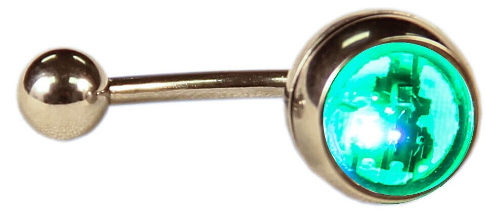 LED Multi Color Light Up Belly Button Navel Ring -Soft, Auto Color Changing