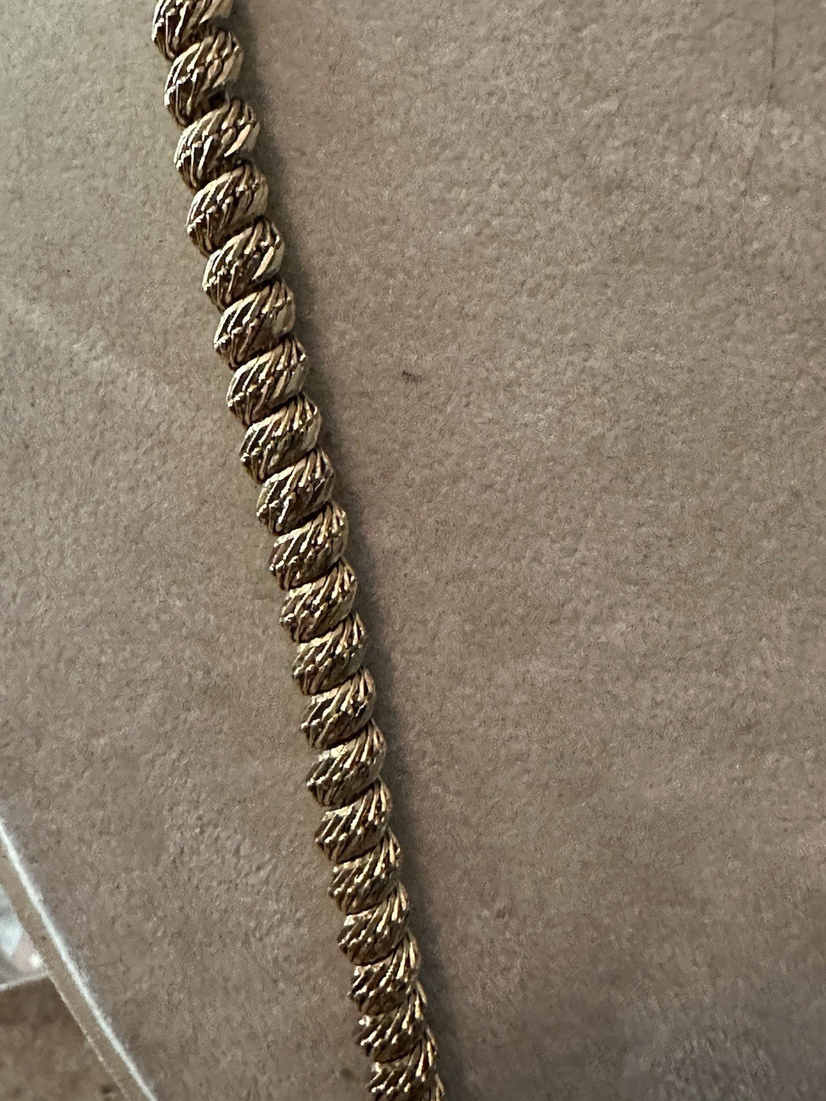 VTG 20” GOLD-PLATED GRANULAR NECKLACE – KOREA -Costume Jewelry