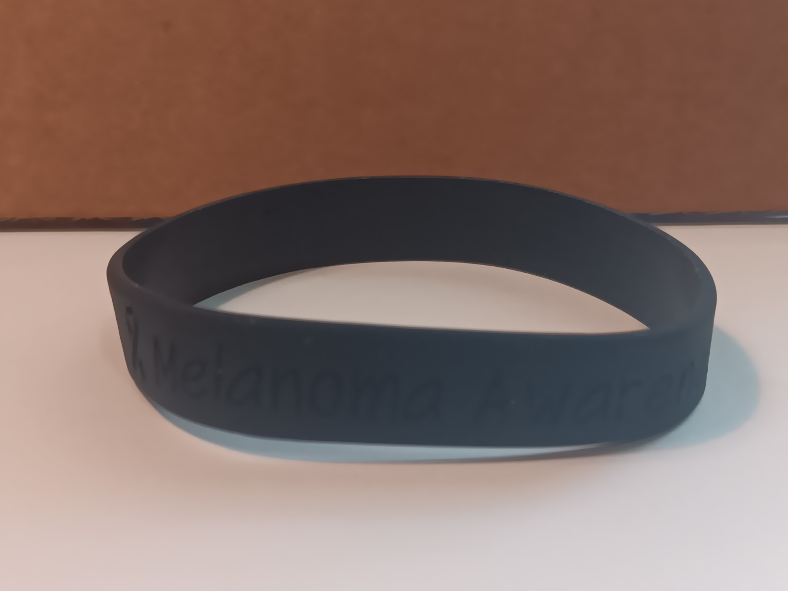 Black Silicone Melanoma Awareness Cancer Ribbon Faith Love Hope Support