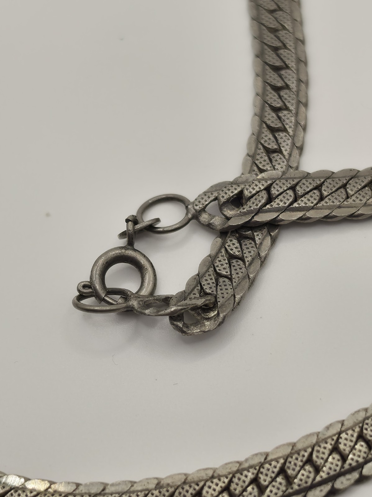 Vintage Sterling Silver 925 Herringbone Chain Necklace – 22″ & 32 Grams Heavy!