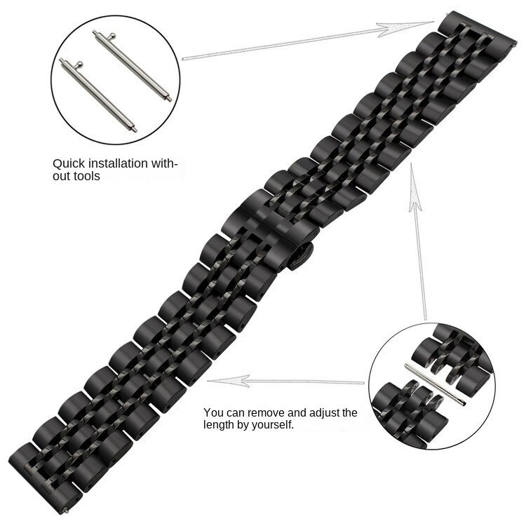 High Quality Solid Stainless Steel Watch Band Strap Metal Quick Release 20 22mm