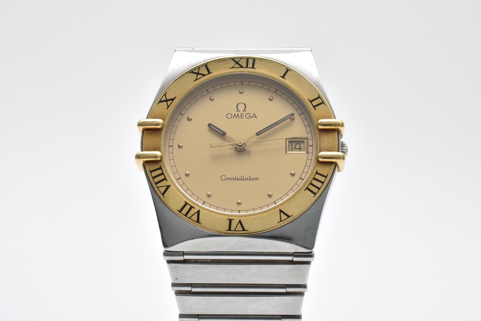 【Box】Omega Constellation 396.1080 Rare Cal.1441 Gold Steel Quartz Mens Works #87